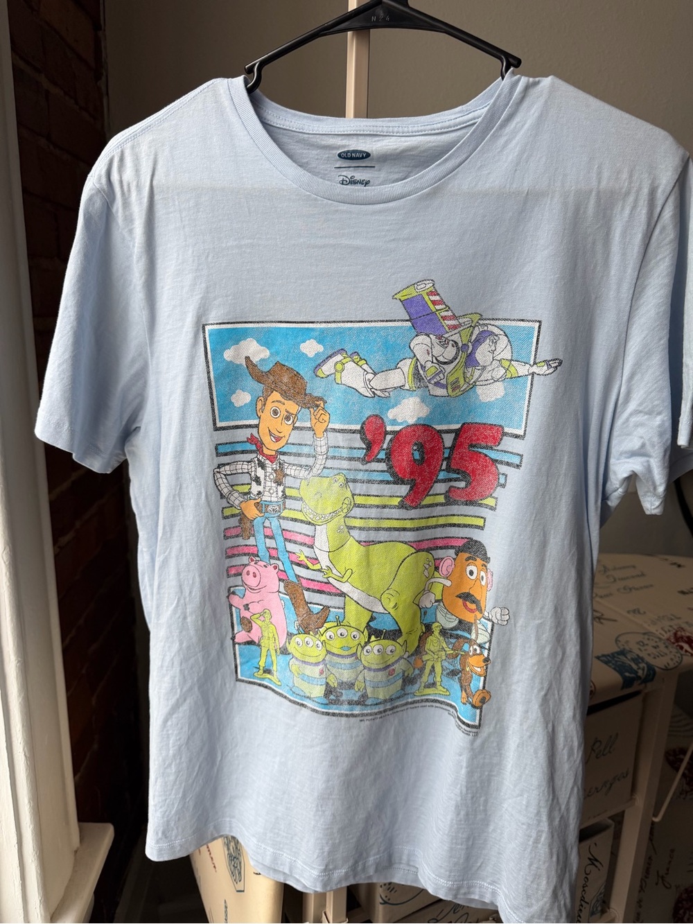 Old Navy Light Blue Disney Logo T-Shirt